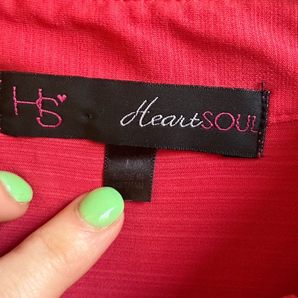 Pink Ruffle Front Short Sleeve Blouse - Picture 2 of 4